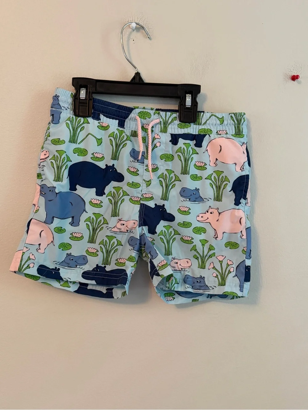 The Beaufort Bonnet Company Hippo Print Swim Trunks